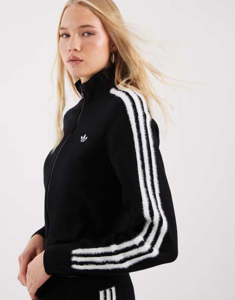 adidas Originals Firebird knitted track top in black - view 1