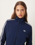 [adidas Originals] adidas Originals Firebird knitted track top in navy L night indigo/white