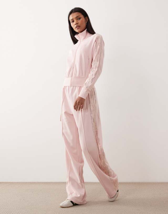 adidas Originals Firebird lace tracktop in sandy pink | ASOS