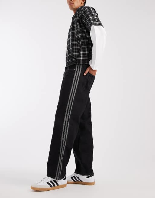adidas Originals – Firebird – Locker geschnittene Jeans in Schwarz, 3 von 5