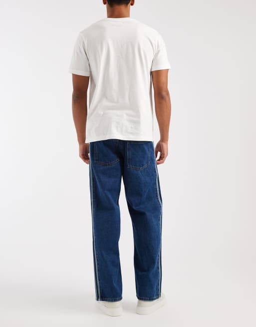adidas Originals – Firebird – Locker geschnittene Jeans in Vintage-Blau, 3 von 5