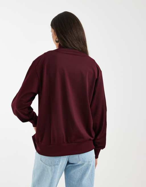 adidas Originals – Firebird – Locker geschnittenes Trainingsoberteil in Maroon/Power Pink, 3 von 4