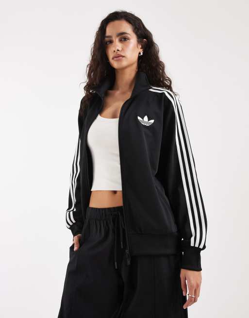 adidas Originals – Firebird – Locker geschnittenes Trainingsoberteil in Schwarz/Weiß, 3 von 4