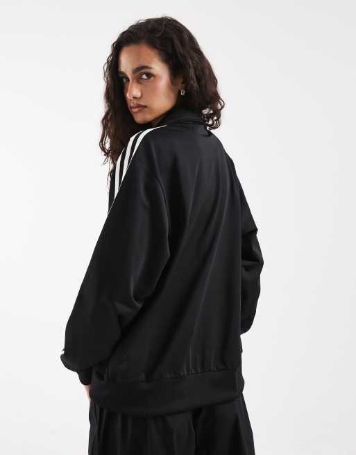 adidas Originals – Firebird – Locker geschnittenes Trainingsoberteil in Schwarz/Weiß, 4 von 4