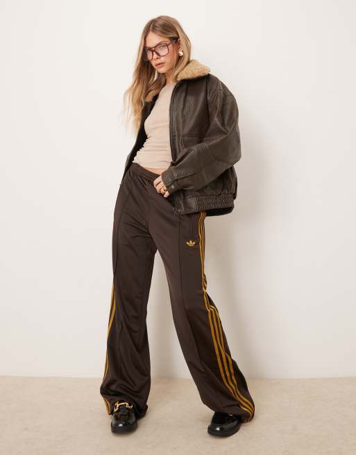 adidas Originals Firebird Loose track pants in brown