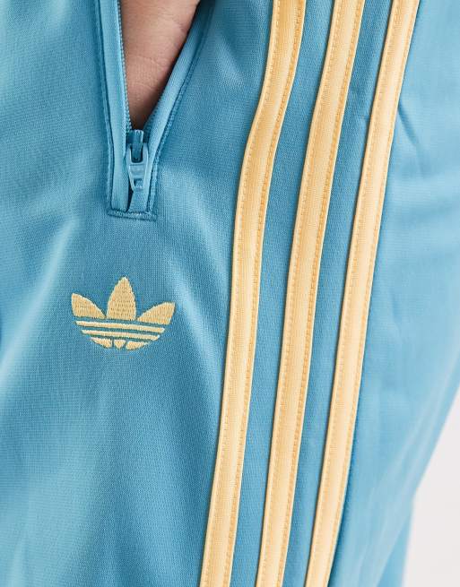 adidas Originals Firebird lockere Trainingshose in Türkis und Gelb, 2 von 5