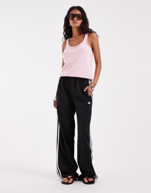 adidas Originals Firebird lockere Trainingshose mit Nadelstreifen in Schwarz, 4 von 5