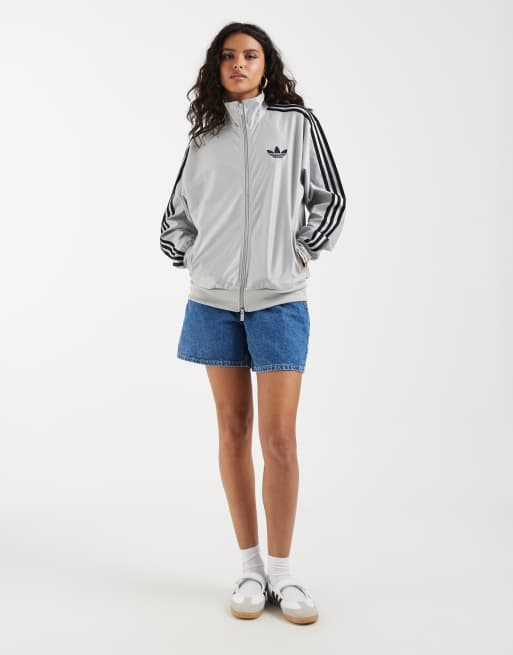 adidas Originals Firebird lockeres Tracktop in Silber, 2 von 4