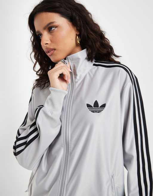 adidas Originals Firebird lockeres Tracktop in Silber, 3 von 4