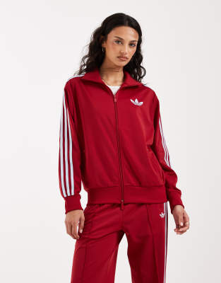 adidas Originals - Firebird - Lockeres Trainingsoberteil in Dunkelrot und Blau, exklusiv bei ASOS