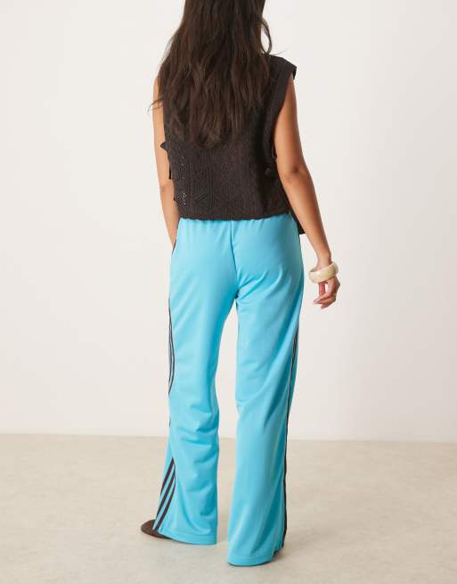 adidas Originals Firebird Loose track pants in blue and brown