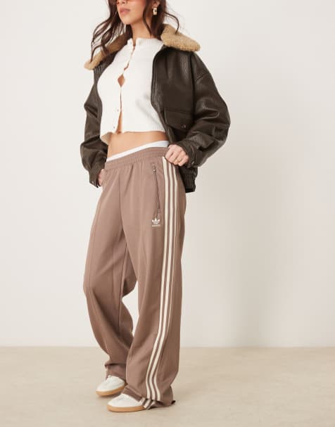 adidas Originals Firebird Loose track pants in brown