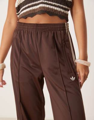 adidas Originals Firebird loose track pants in brown