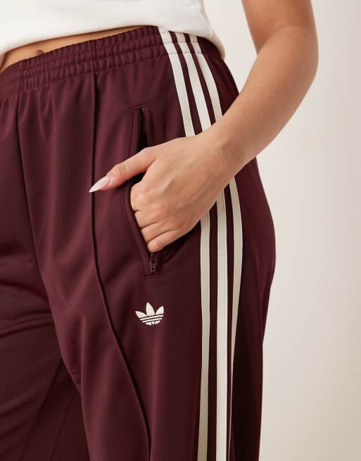 adidas Originals Firebird Loose track pants in burgundy