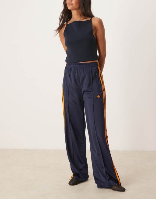 adidas Originals Firebird Loose track pants in navy and orange