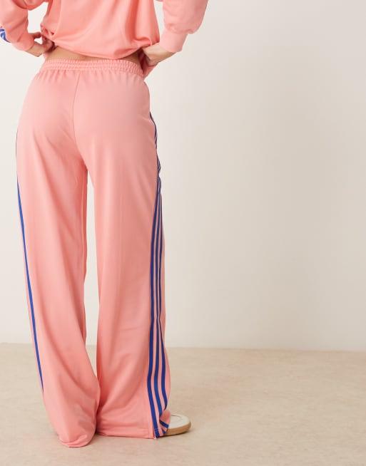 adidas Originals Firebird loose track pants in pink 
