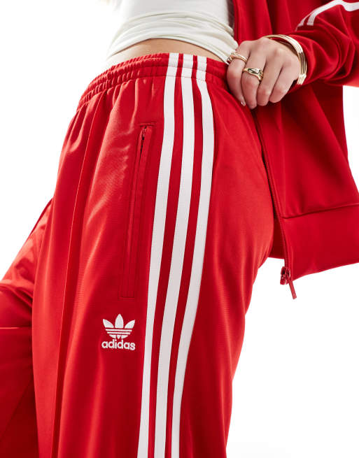 adidas Originals firebird track pants in red