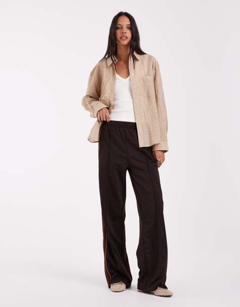 adidas Originals Firebird loose track pants in tonal brown - view 1