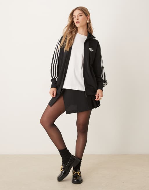 【アディダス】Firebird Loose Track Top Black★追跡可 adidas Adicolor Classic Firebird Loose Track Top - Black