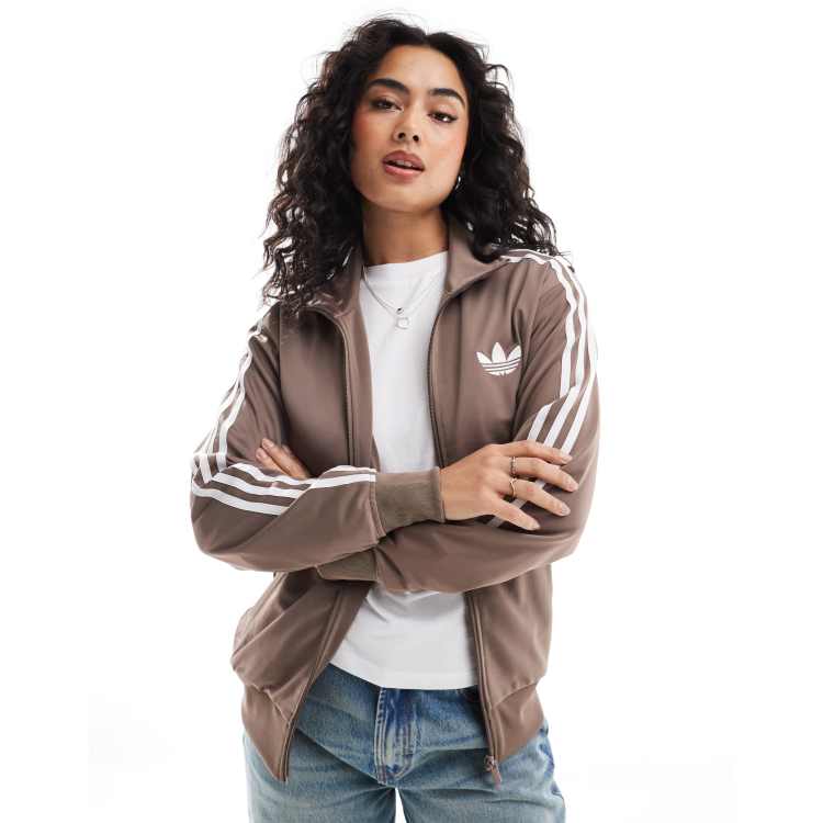 ジャケット adidas Firebird knit top trace brown adidas Adicolor Woven Firebird Track Top - Brown | Free