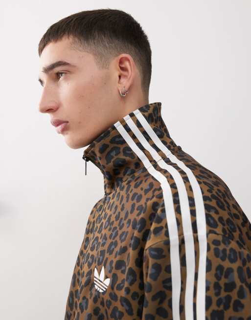 adidas Originals Firebird loose track top in leopard print ASOS