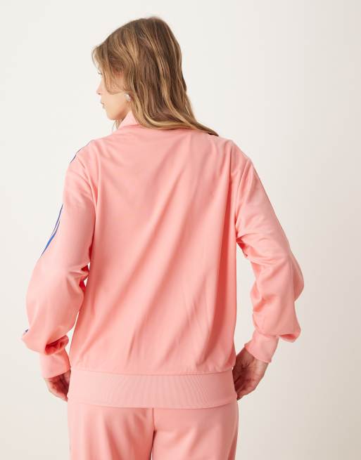 adidas Originals Firebird Loose track top in pink | ASOS