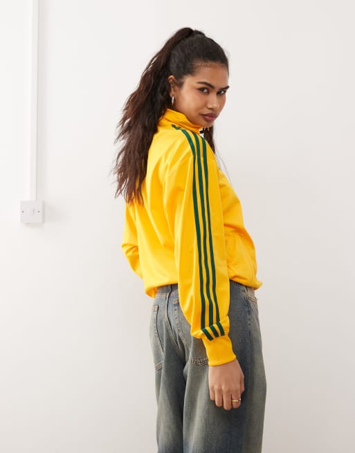adidas Originals Firebird Loose track top in yellow