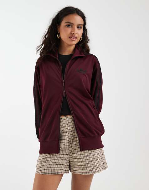 adidas Originals Firebird los tracktop in bordeauxrood - view 1
