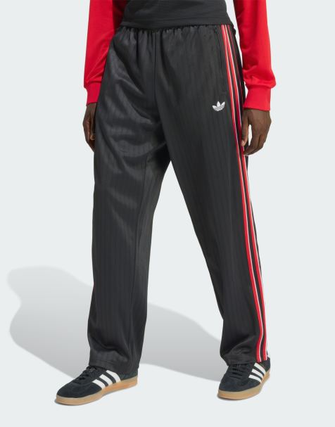 adidas Originals - Firebird - Losse trainingbroek met krijtstreep in zwart - view 1