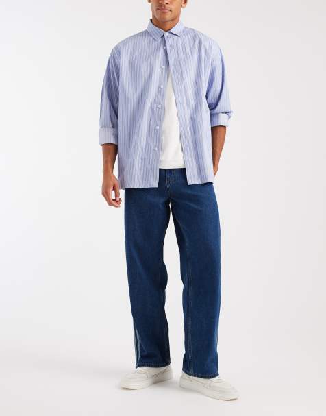 adidas Originals - Firebird - Losvallende jeans in vintage blauw - view 1