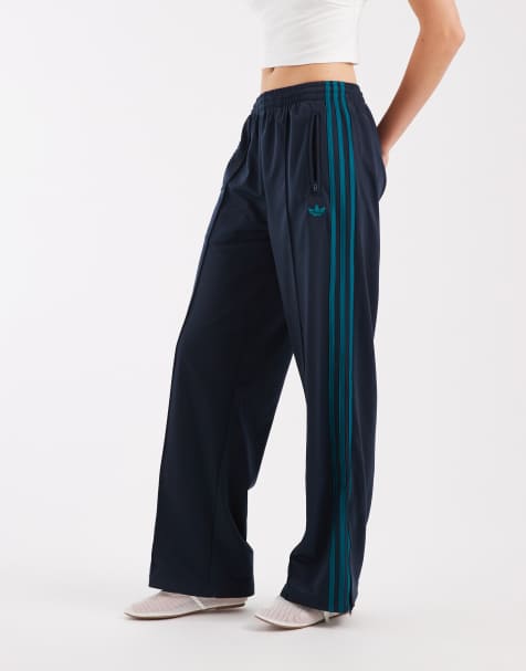 adidas Originals Firebird løse træningsbukser i navy og teal - Kun hos ASOS - view 1