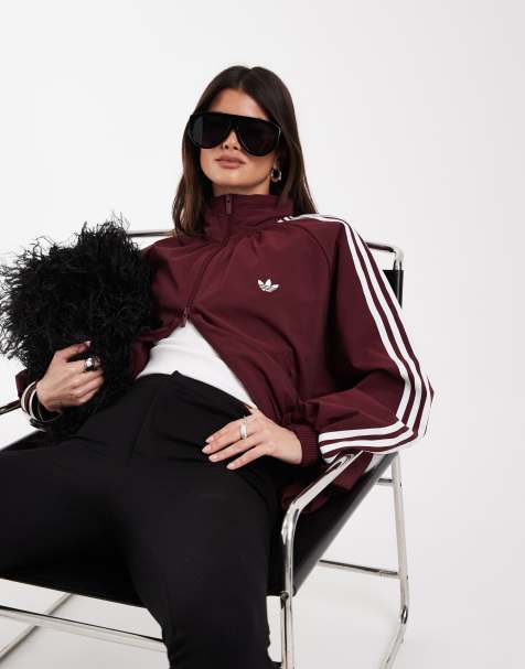 adidas Originals Firebird luźna oversize bluza dresowa w kolorze shadow red - view 1