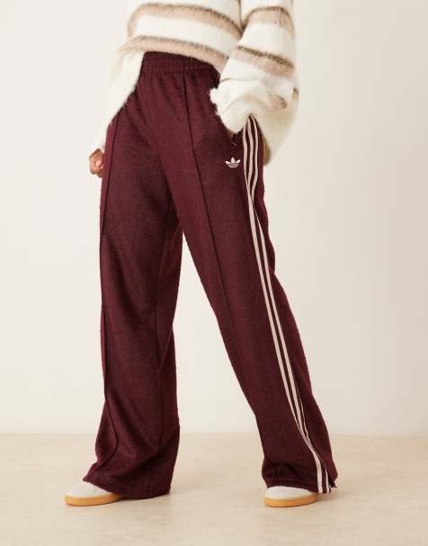 adidas Originals Firebird Mohair track pants in burgundy - view 1