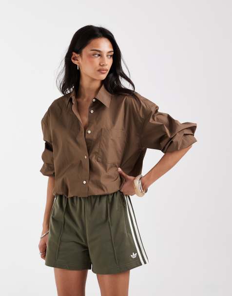 adidas Originals – Firebird – Oliwkowozielone szorty - view 1