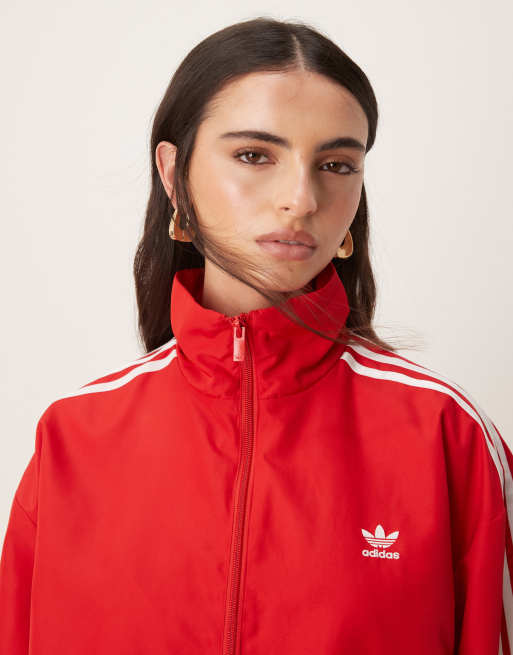 adidas Originals Firebird – Oversize-Trainingsjacke in Rot, 2 von 4