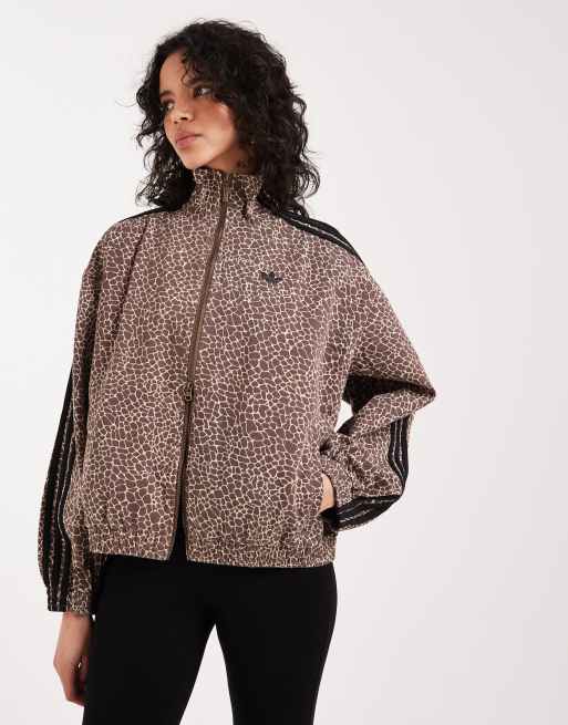 adidas Originals Firebird oversized track top in leopard print | ASOS
