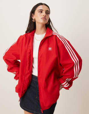 [adidas Originals] adidas Originals Firebird oversized track top in red L Red