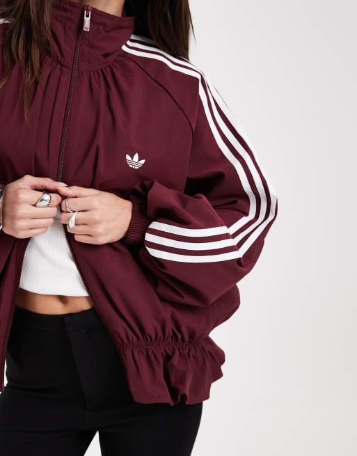 adidas Originals - Firebird - Oversized trainingstop in rood, 2 van 4