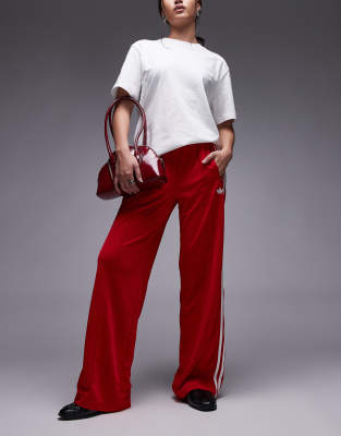 adidas Originals - Firebird - Pantalon de jogging ample - Rouge
