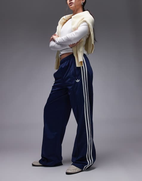 adidas Originals - Firebird - Pantalon de survêtement ample - Bleu marine et blanc - view 1