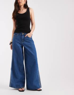 adidas Originals - Firebird - Pantalon de survêtement en denim - Bleu vintage