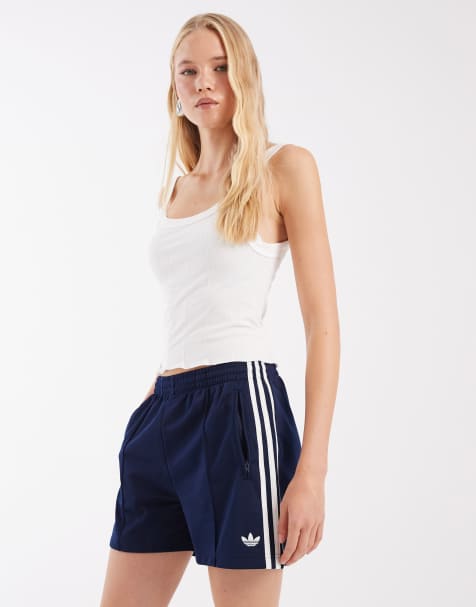 adidas Originals - Firebird - Pantaloncini blu navy e bianchi - view 1