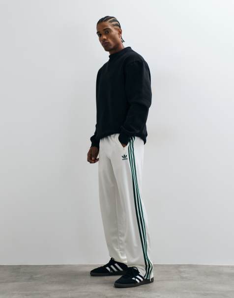 adidas Originals Firebird pantalones de chándal en crema y verde - view 1
