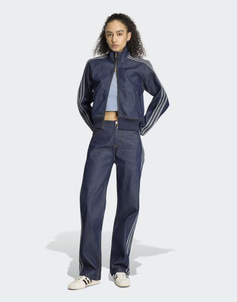adidas Originals - Firebird - Pantalones vaqueros azul añil de corte recto y talle medio - view 1