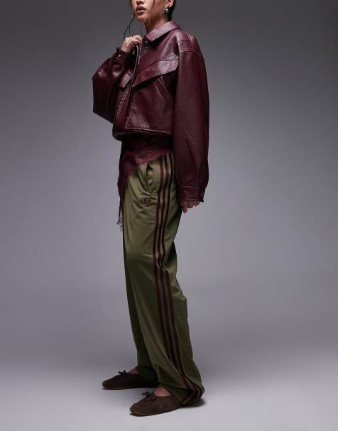 adidas Originals - Firebird - Pantaloni della tuta color oliva e bordeaux - view 1