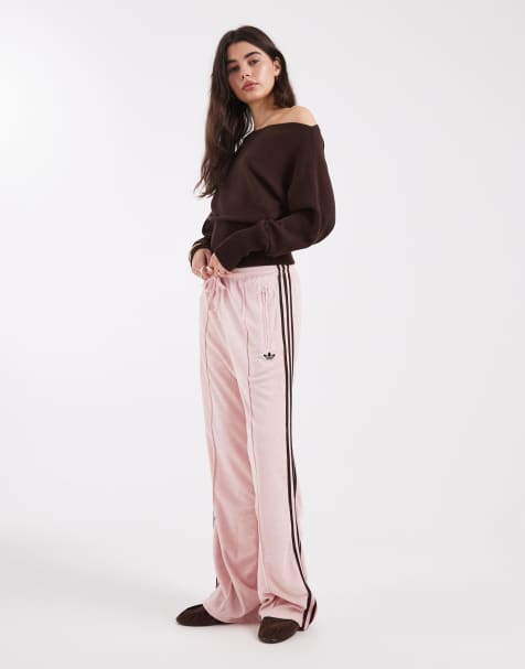 adidas Originals - Firebird - Pantaloni in spugna color rosa sabbia - view 1