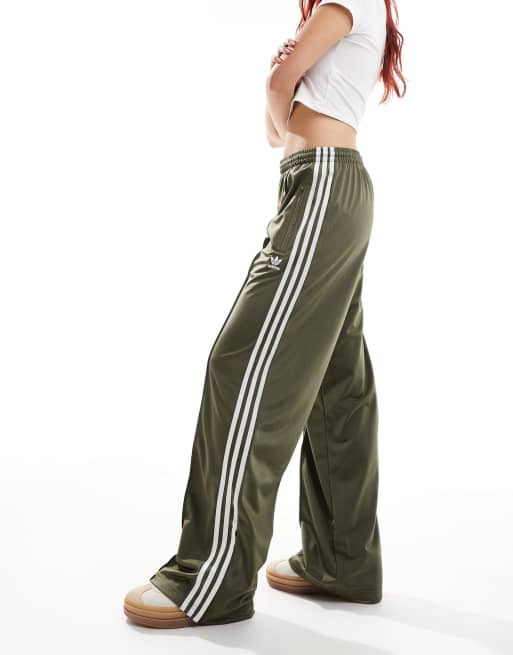 adidas Originals - Firebird - Pantaloni sportivi ampi verde oliva