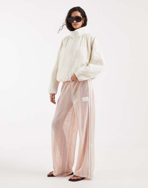 adidas Originals - Firebird - Pantaloni sportivi in maglia rosa sabbia - view 1