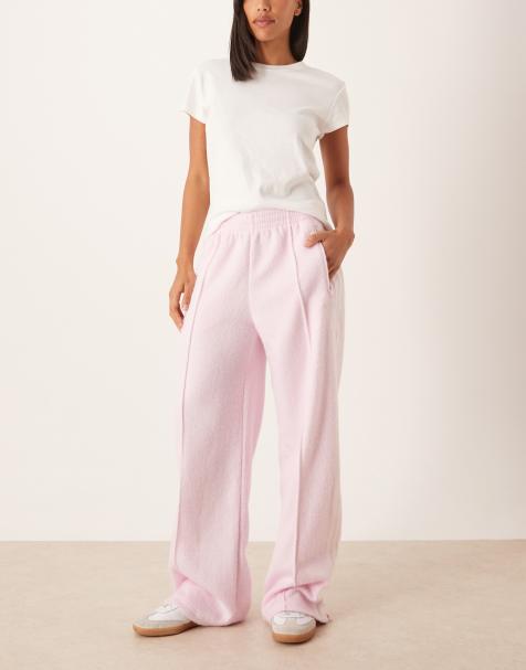 adidas Originals - Firebird - Pantaloni sportivi rosa in mohair - view 1