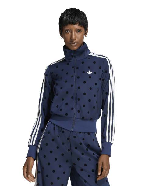 adidas Originals Firebird polka dot track top in navy - view 1